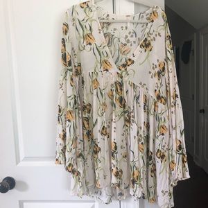 Free People Long Sleeve Floral Dress